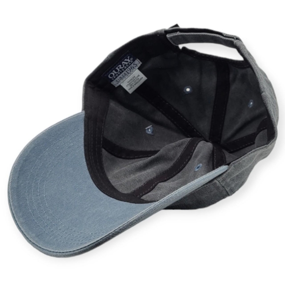 New Unisex Gray and Blue Snapback Cap Hat - Picture 4 of 4